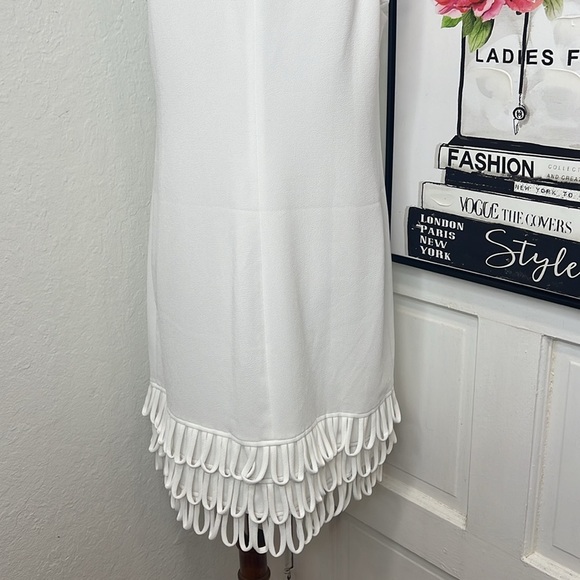 NWT Trina Turk White Seahorse Dress Size 10 - Picture 7 of 10